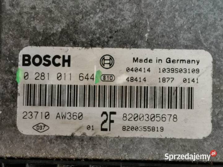 Sterownik Komputer Nissan 0281011644 23710AW360 Układ elektryczny Margonin