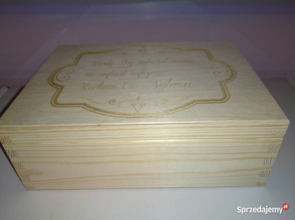 Drewniane PUDEŁKO 6 na herbatę dzień matki Czechowice-Dziedzice