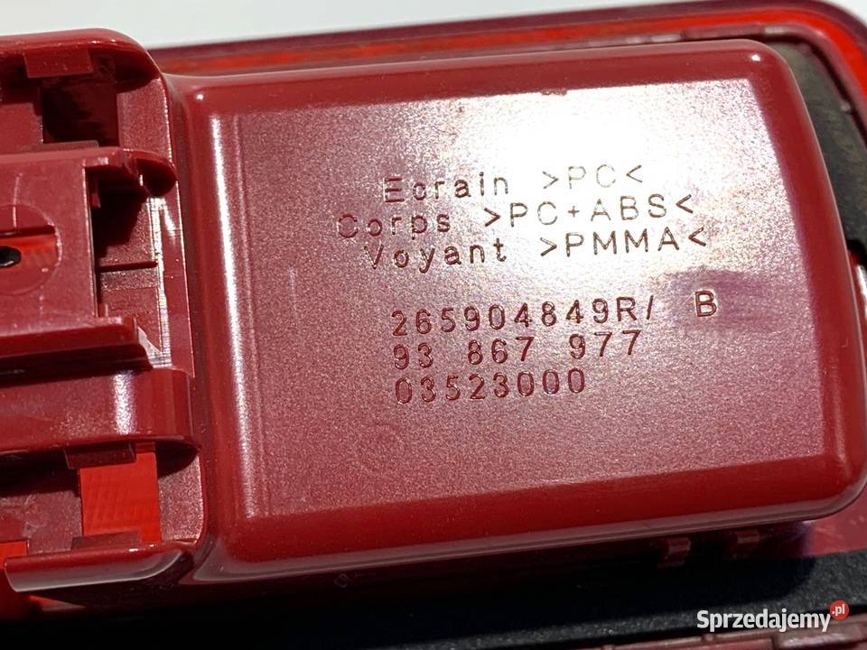 LAMPA STOP OPEL VIVARO B 265904849R Bus 1419 sprzedam