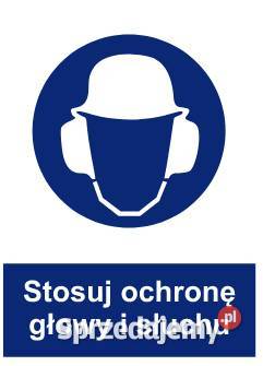 Naklejka BHP Stosuj ochronę głowy i słuchu GL005 Kamionna