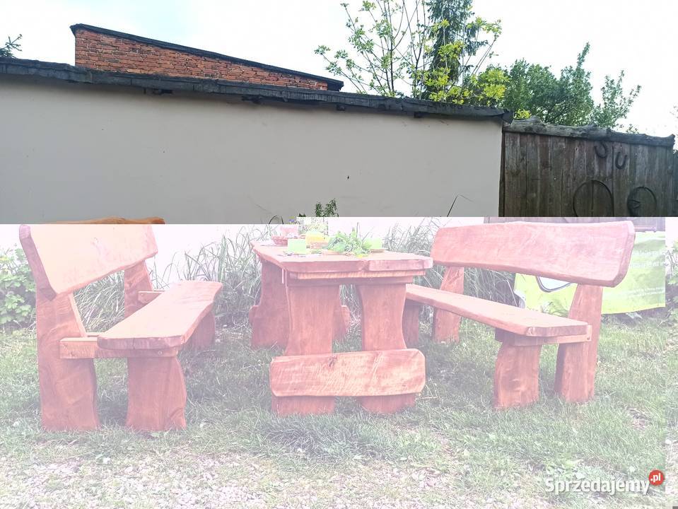 Meble ogrodowe z bali Woźniki