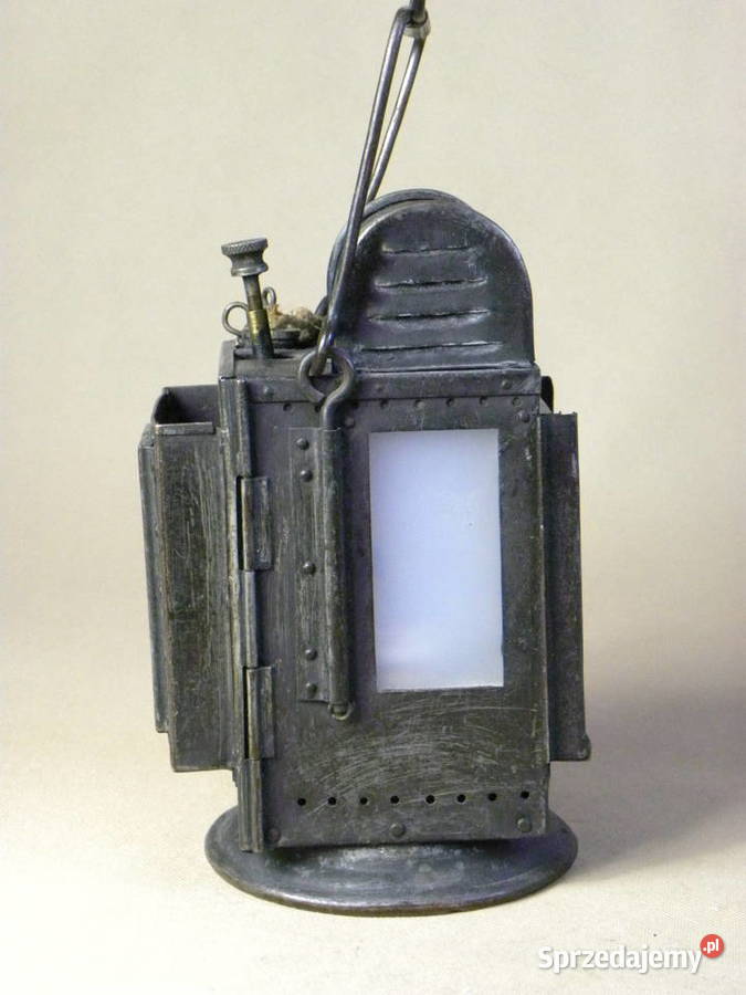 Kolekcjonerska karbidowa lampa kolejowa 1945 Antyki dolnośląskie Legnica sprzedam