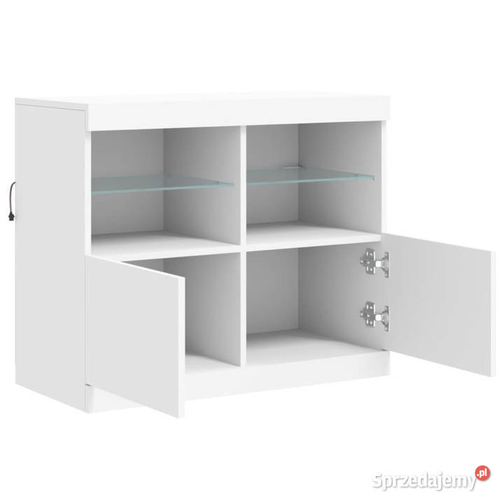 Szafka z oświetleniem LED biała 81x37x67