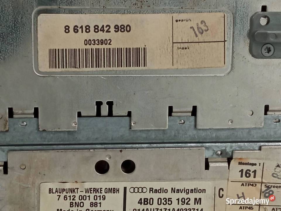 RADIO 4B0035192M Audi A6 II 19972004 C5 Sprzęt audio fabryczny