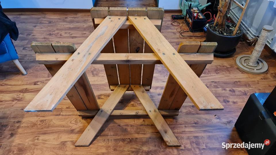 Ława drewniana dzieci z siedziskami niemieckiej śląskie Chorzów sprzedam