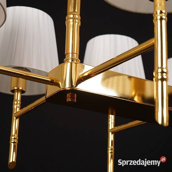 Żyrandol złoty glamour podłużny 100 Lampy wiszące Warszawa