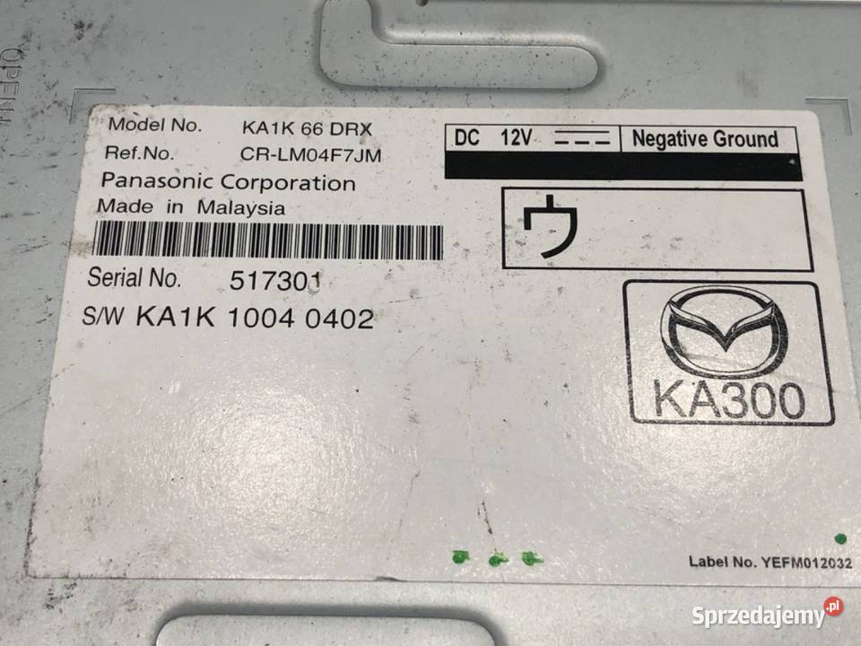 TUNER RADIA MAZDA CX5 KA1K66DRX 1117 ODTWARZACZ sprzedam