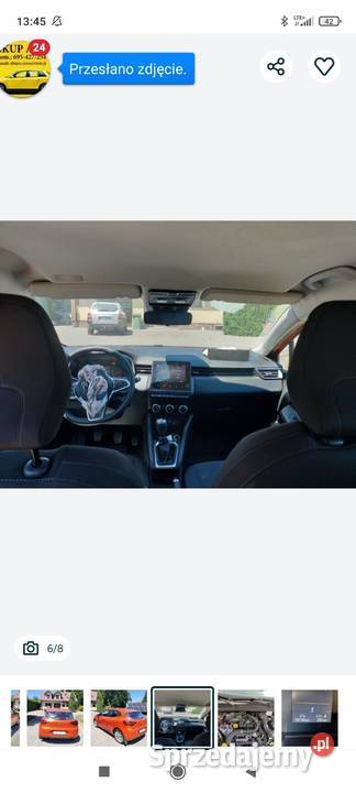 Renault Clio 10B 21r pomarańczowy lubelskie Wólka Cycowska