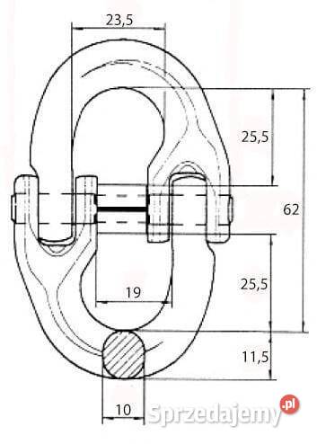 Ogniwo łączące Connex 8 mm WA59 małopolskie Kamionna