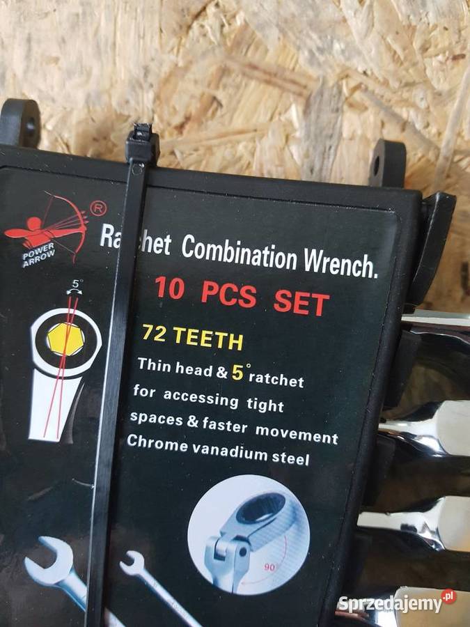 KLUCZE PŁASKO OCZKOWE Z GRZECHOTKĄ ŁAMANE 10 sprzedam