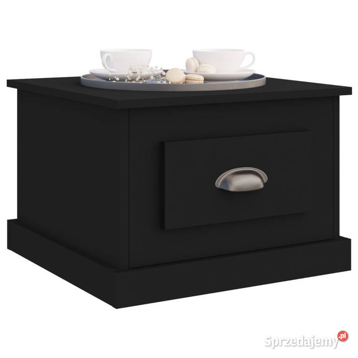 Stolik kawowy czarny 50x50x35 materiał Warszawa sprzedam