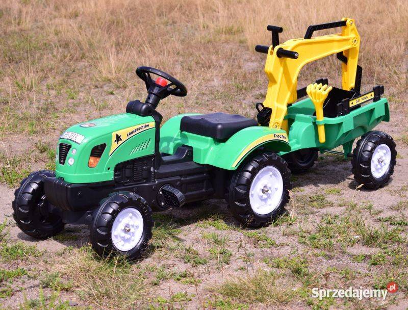 TRAKTOR NA PEDAŁY Z PRZYCZEPĄ I KOPARKĄ TR3007 Toruń
