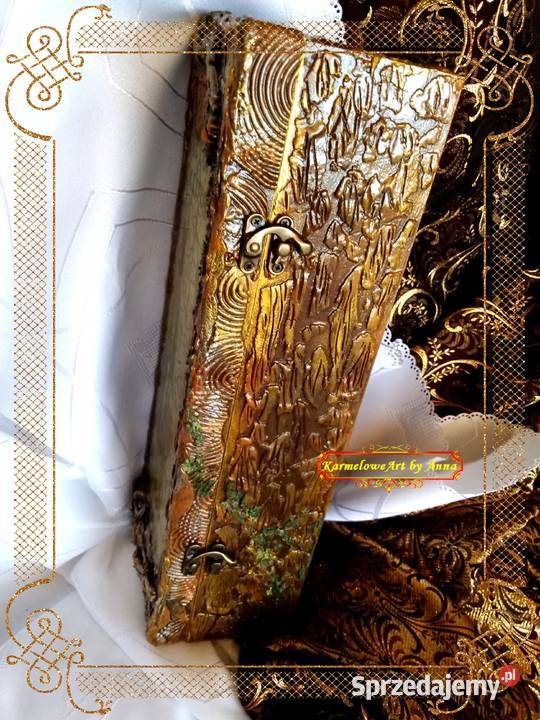 Pudełko na wino decoupage rękodzieło prezent Warszawa