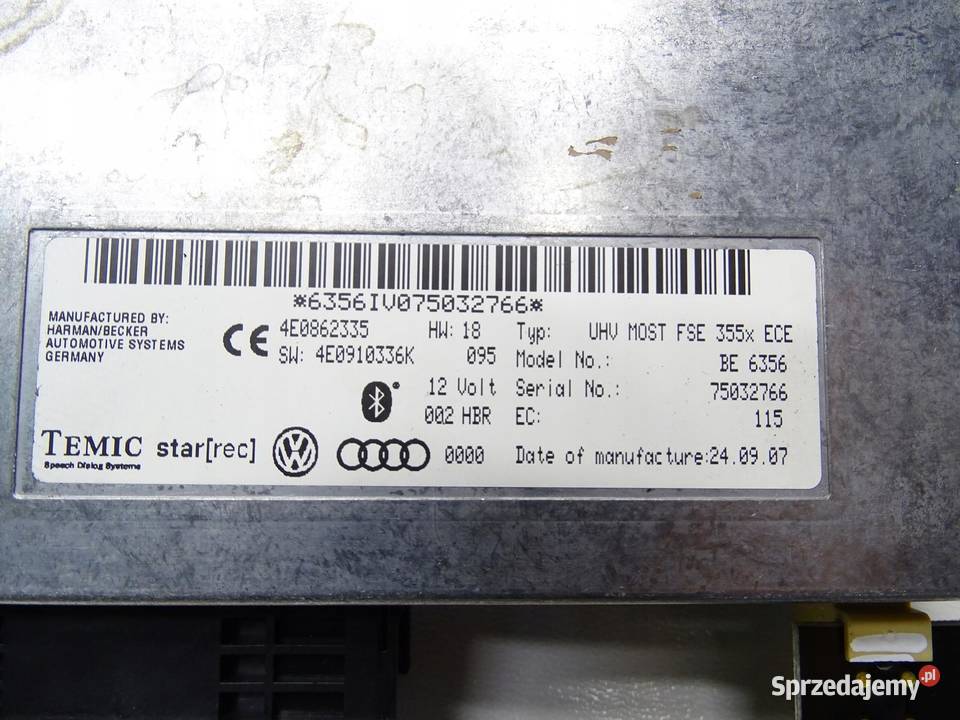 MODUŁ STEROWNIK BLUETOOTH AUDI A4 B8 A5 8T małopolskie