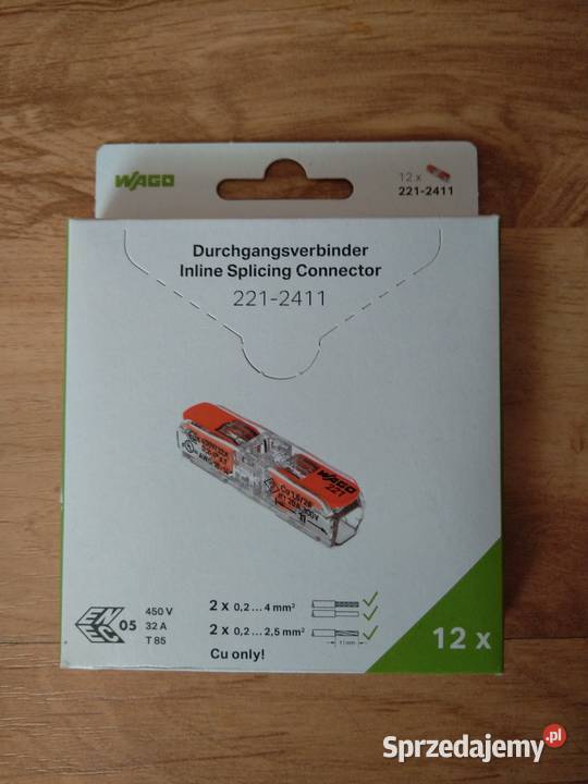 Złączka instalacyjna z dźwignią WAGO 2212411 12 Chojnice