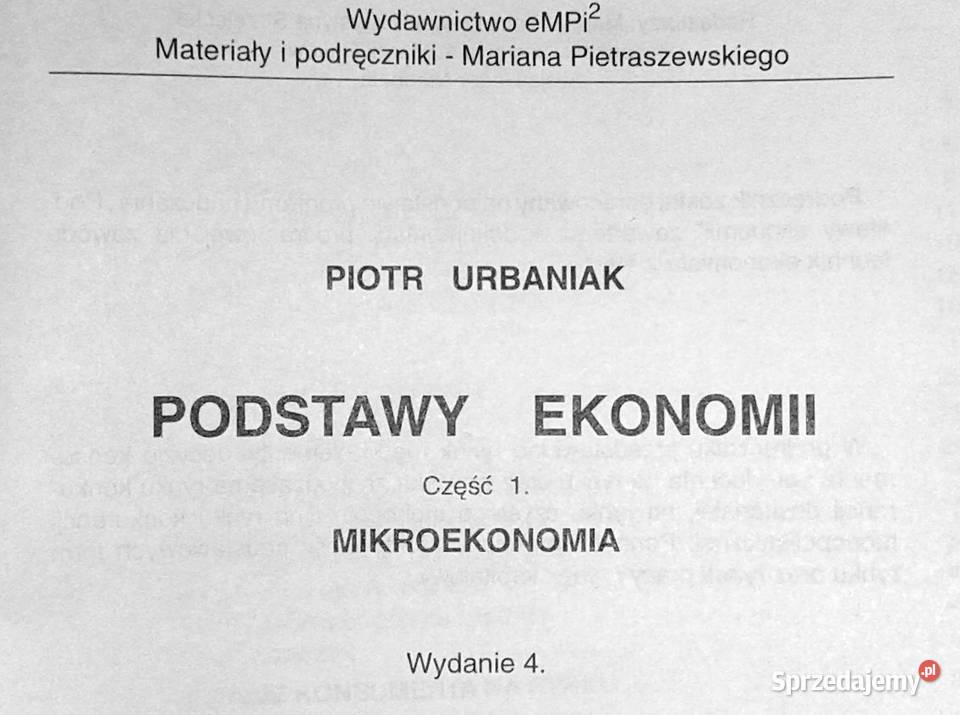 Podstawy ekonomii cz 1 Mikroekonomia Piotr