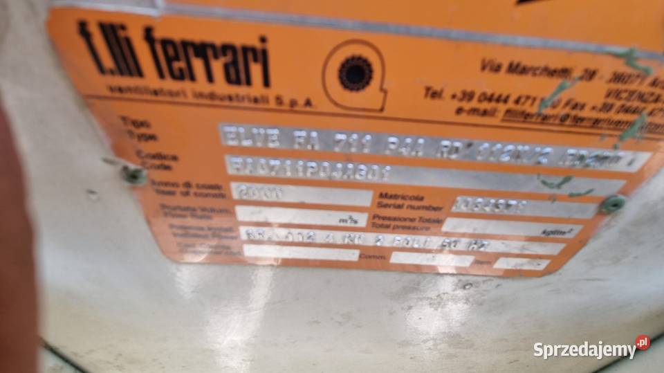 Wentylator odciag do szlifierki szerokotaśmowej Karsin