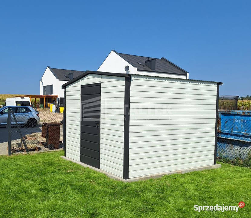 Schowek Domek ogrodowy 3x3m drzwi antracyt biały Elbląg