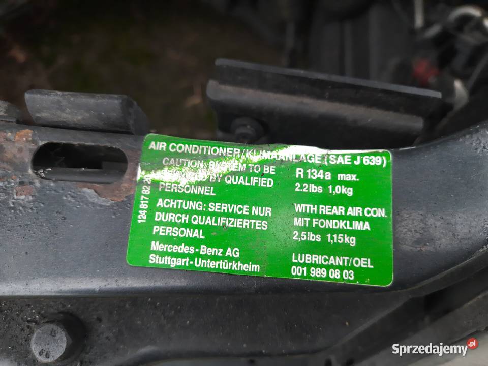 Klimatyzacja Mercedes 124 błotnik wlot turbo Rok produkcji 1990 Zamość