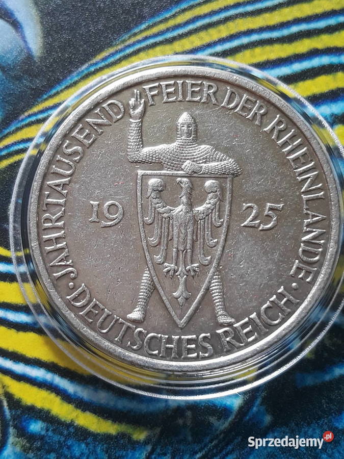 5 Marek Weimar 1925 r men A Rycerz rzadkość Numizmatyka Konin