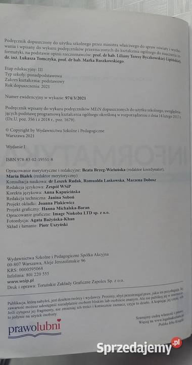 Informatyka 3 podręcznik liceum i technikum
