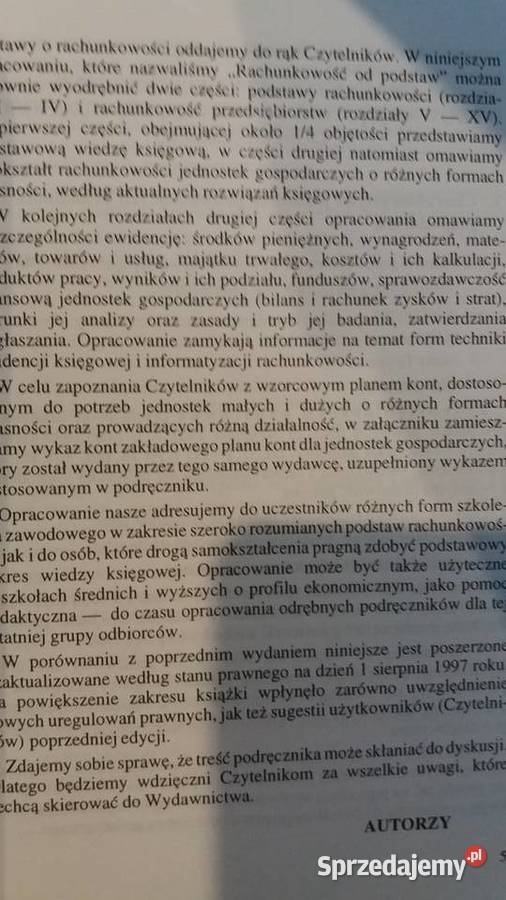 rachunkowość podstaw księgowość podręczniki Warszawa sprzedam