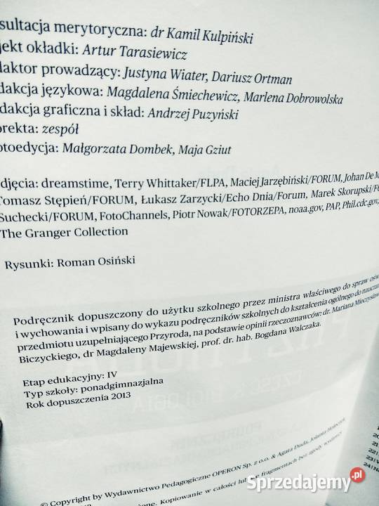 Przyroda operon ciekawi świata podręcznik Warszawa sprzedam