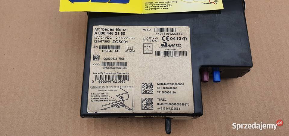 ACTROS MP4 TACHOGRAF FLEETBOARD A0004462160 lubuskie Bieleń sprzedam