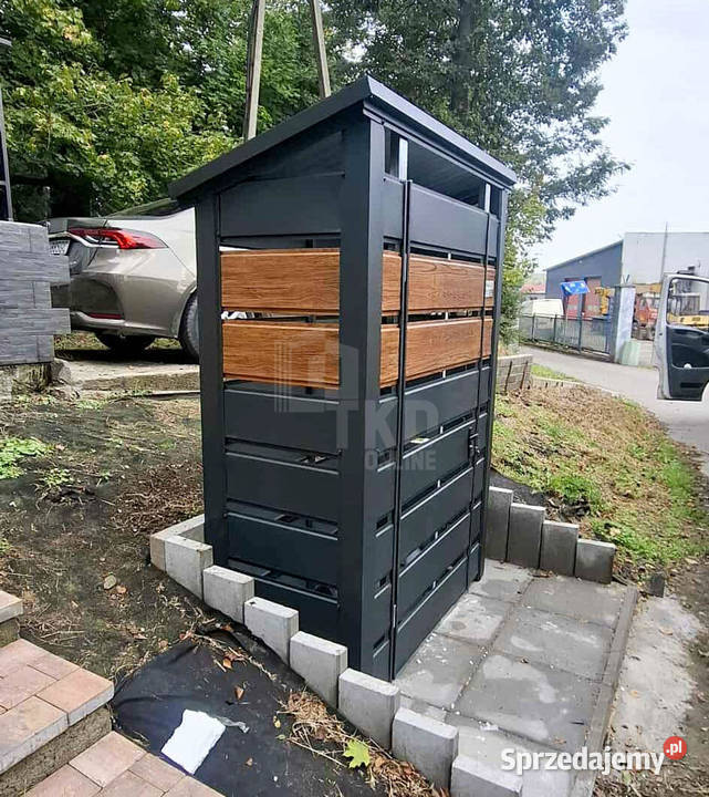 Wiata smietnikowa 15x05m drewnopodony dach Katowice sprzedam