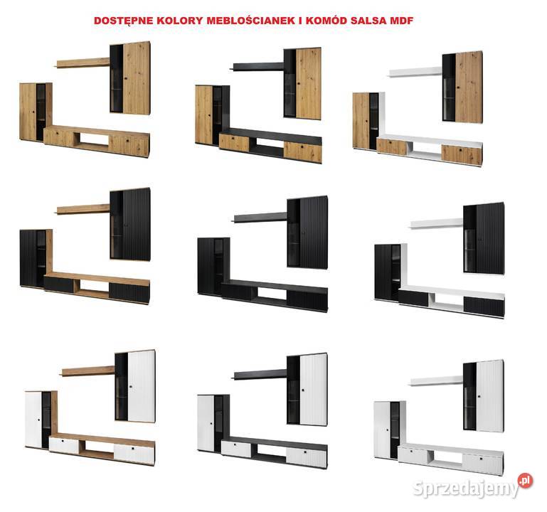 Meblościanka komoda Salsa MDF Lamel Do salonu