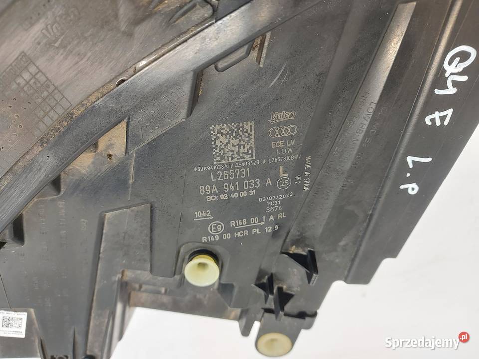 Audi Q4 ETRON 89A 89E LAMPA LED LEWY PRZÓD