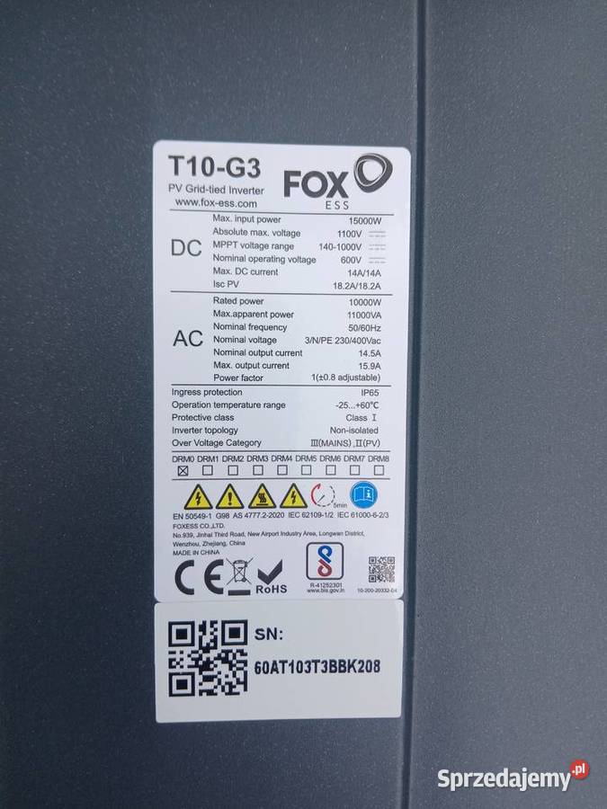 Falownik FOX T10G3 mazowieckie