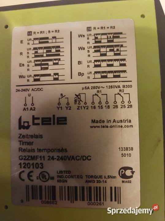 G2ZMF11 przekaźnik czasowy sprzedam