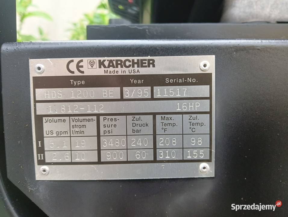 Myjka spalinowa 16HP Karcher HDS 1200 BE 240 Bar Radom