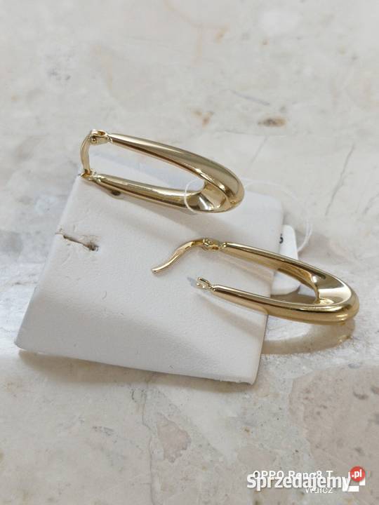 Złote Nowe kolczyki długie krople błyszczące Kolczyki