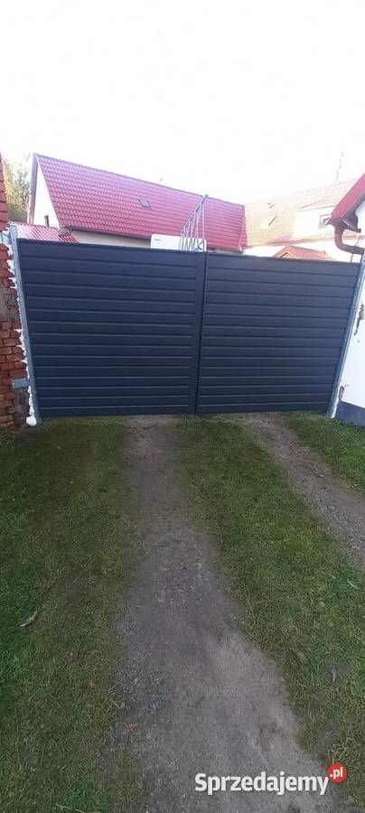 Brama garażowa dwuskrzydłowa stelaż profil nie metal podlaskie