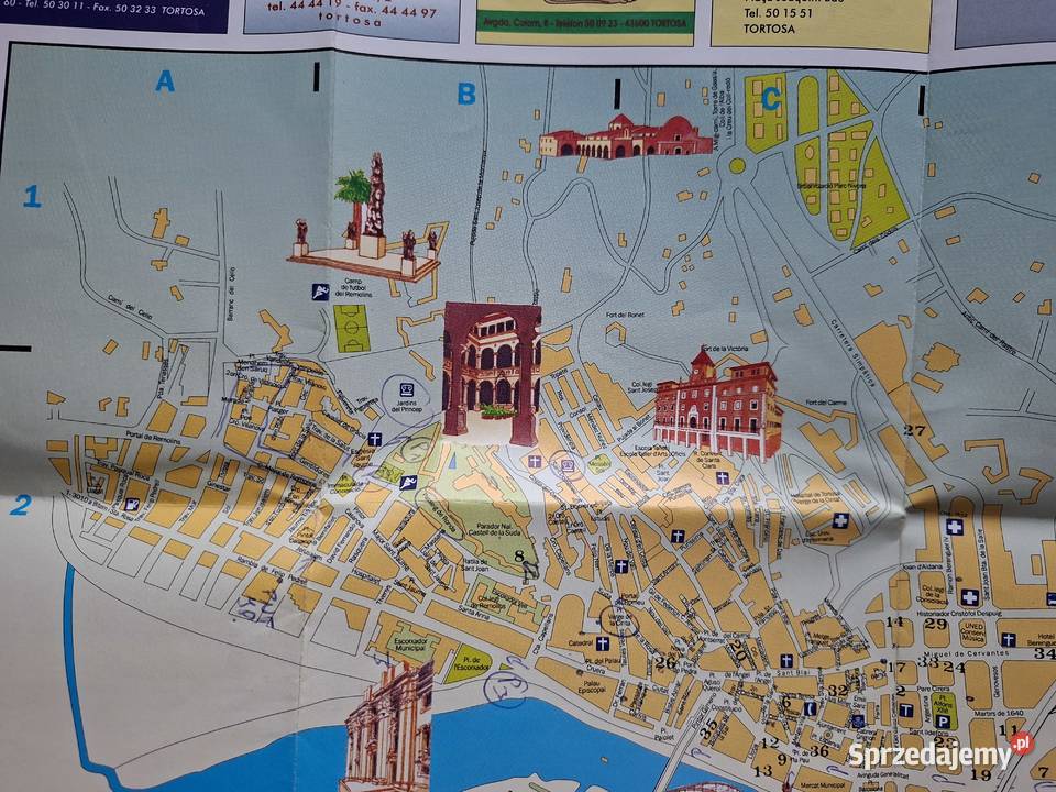 Hiszpania Tortosa mapa plan miasta Książki i Podręczniki Kraków