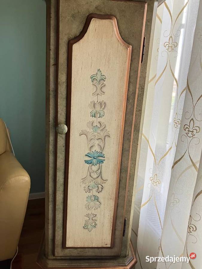 Piękny bogaty drewniany zegar stojący Ridgeway Meble Nisko