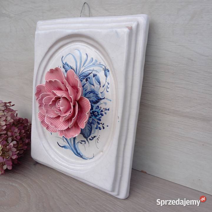 Dekoracyjny ceramiczny kafel kwiat róża Warszawa