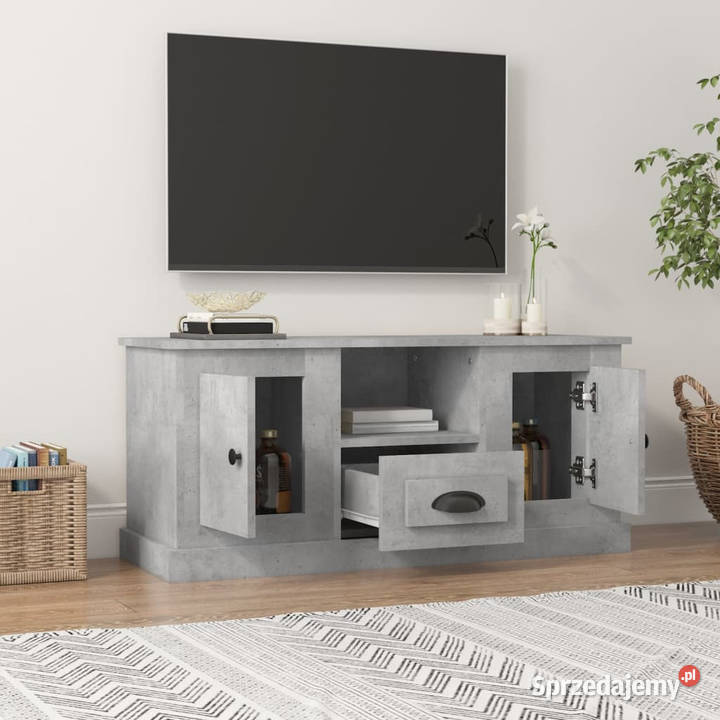 Szafka pod TV szarość betonu 100x355x45 WM816460 Warszawa