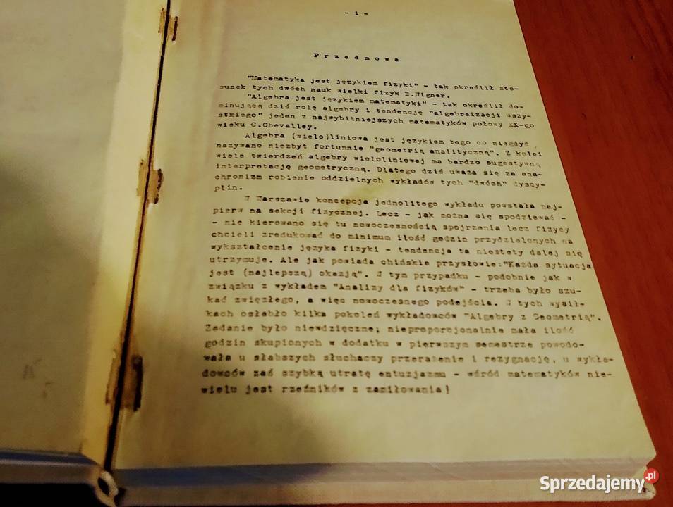 Algebra z geometrią Jacek Komorowski z przedm matematyka Gdańsk sprzedam