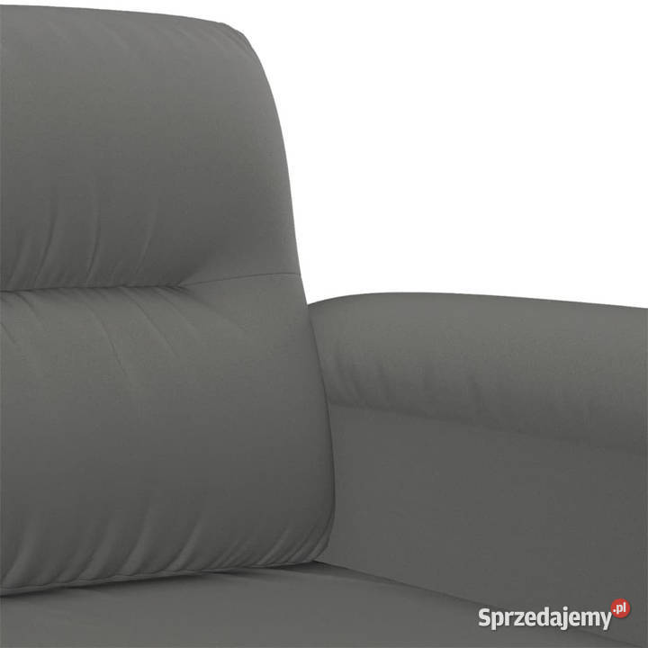 Sofa 2osobowa ciemnoszary 140 tapicerowana