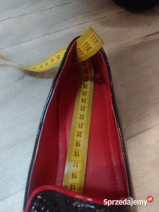 4243 Czarno czerwone mokasyny wieczorowe NOWE 27.5cm Kraków