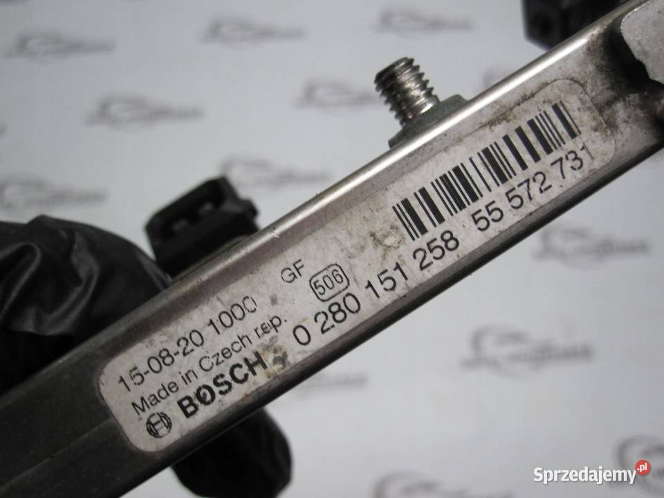 OPEL ASTRA 14 16V A14XER 15r 0280151258 55572731 osobowe Listwy wtryskowe