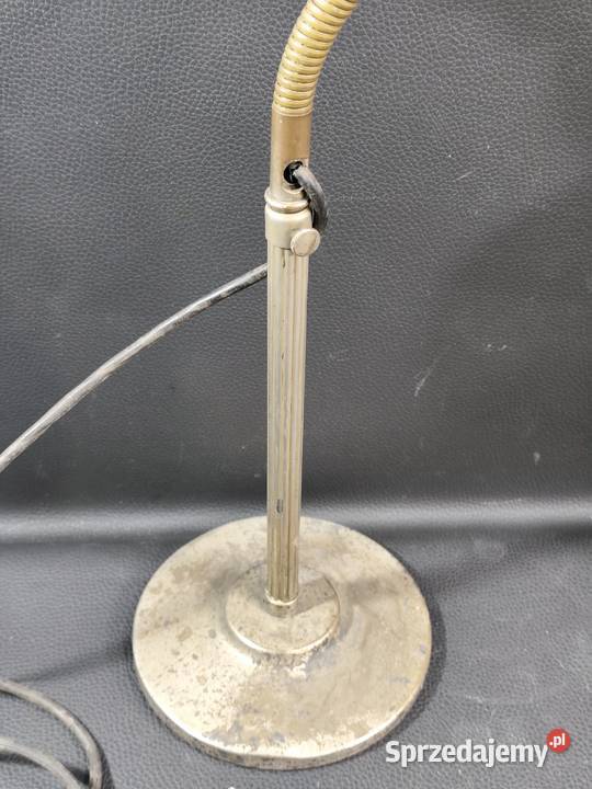 Industrialna Lampa Biurkowa Gęsia Szyja Lata 30 Antyki, Sztuka, Kolekcje Poddębice