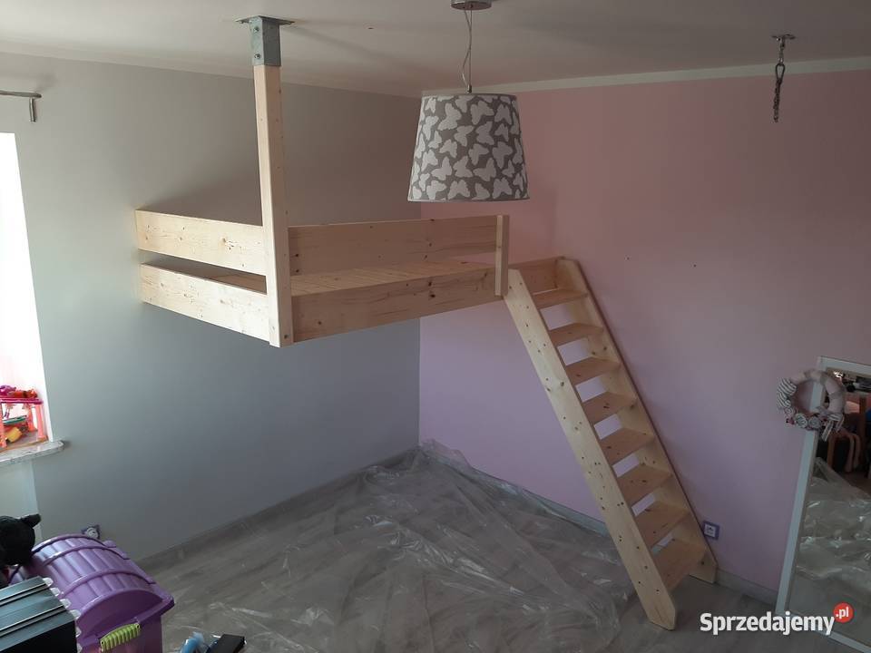 Łóżko na antresoli 120x200 lite drewno 120cm Poznań sprzedam