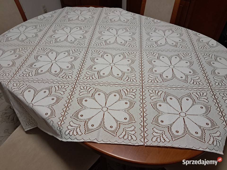 Serweta biała żakardowa 150x110 do sprzedania Serwety i serwetki małopolskie Kraków