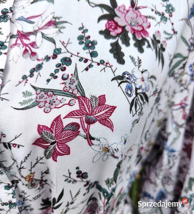 Sukienka HM 46 3XL wiskoza kwiaty floral łączka Szczecin