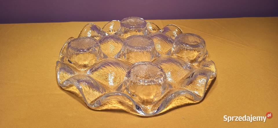 Finlandia MUURLA Art Glass świecznik KRATKA na 5