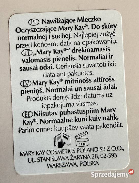 Nowy zestaw Mary Kay cera normalna sucha plus mazowieckie Warszawa